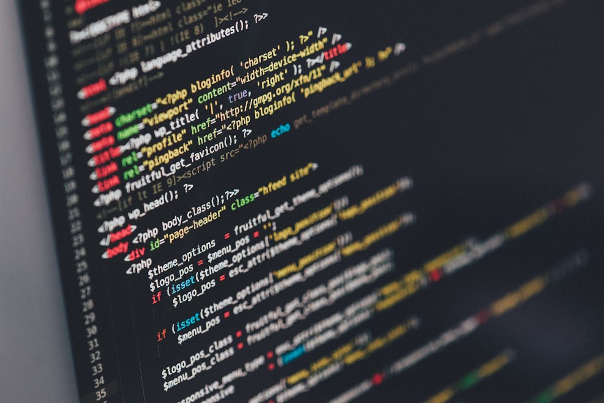 Syntax-highlighted source code on a developer's screen